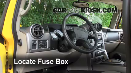 Interior Fuse Box Location: 2003-2009 Hummer H2 - 2003 Hummer H2 6.0L V8